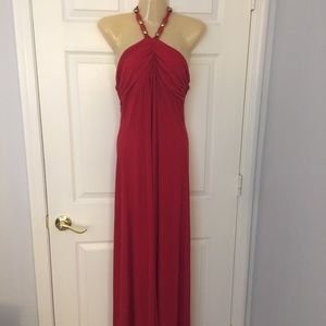 Stunning Red/Gold Maxi Dress
